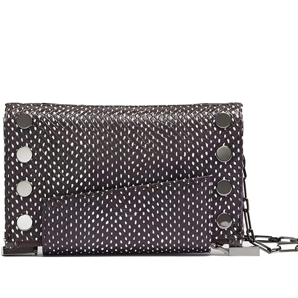 Hammitt Levy Espresso Reserve Wallet Embossed Leather Crossbody
